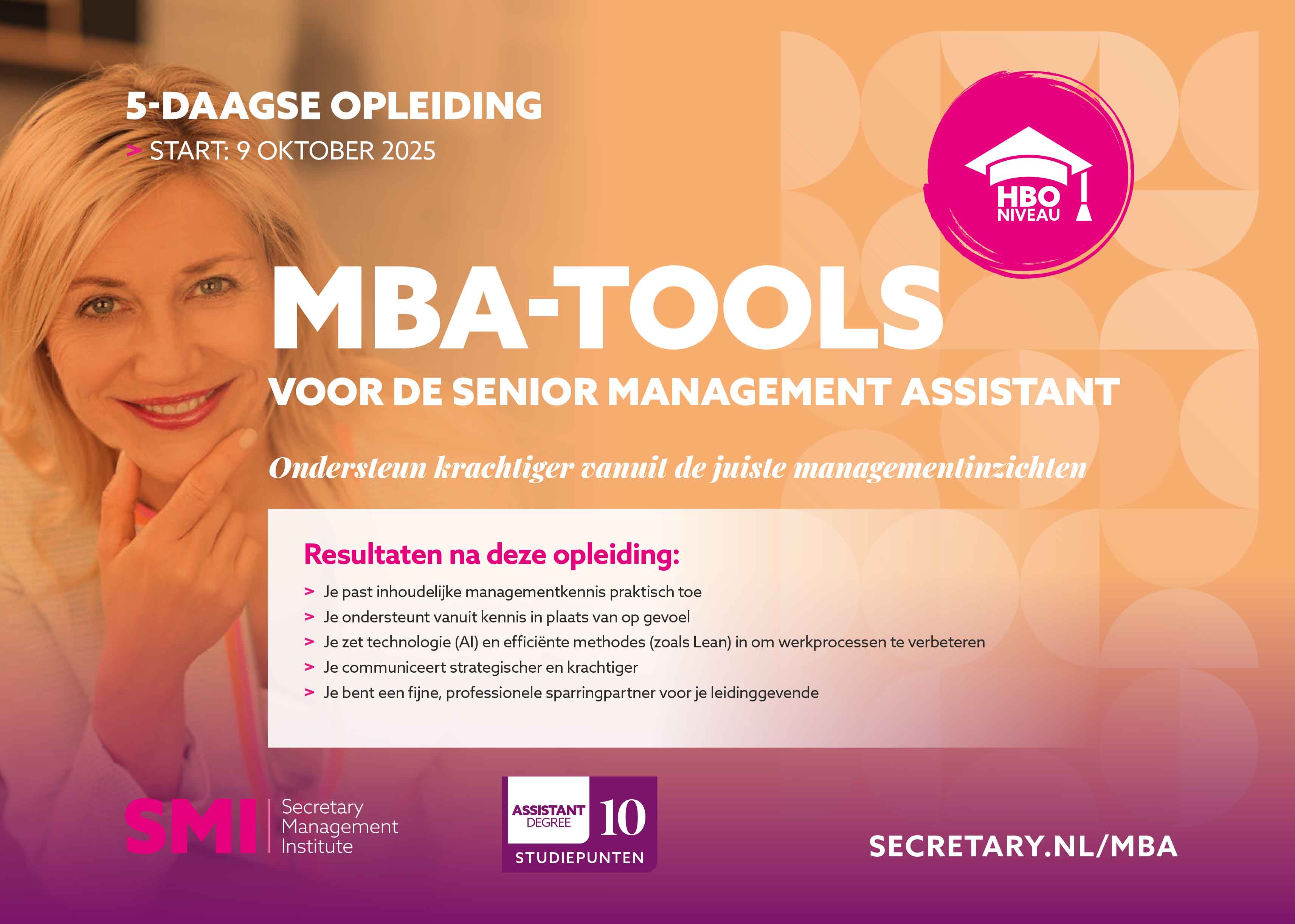 Opleiding MBA-tools voor de senior management assistant