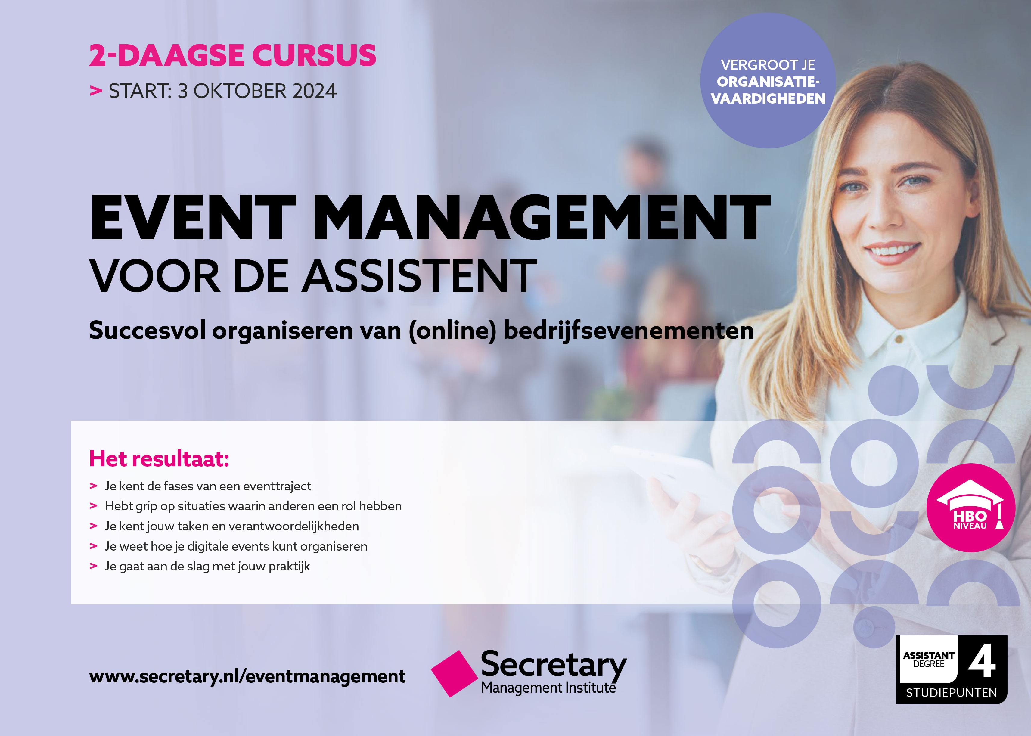 Cursus Event Management voor de assistent