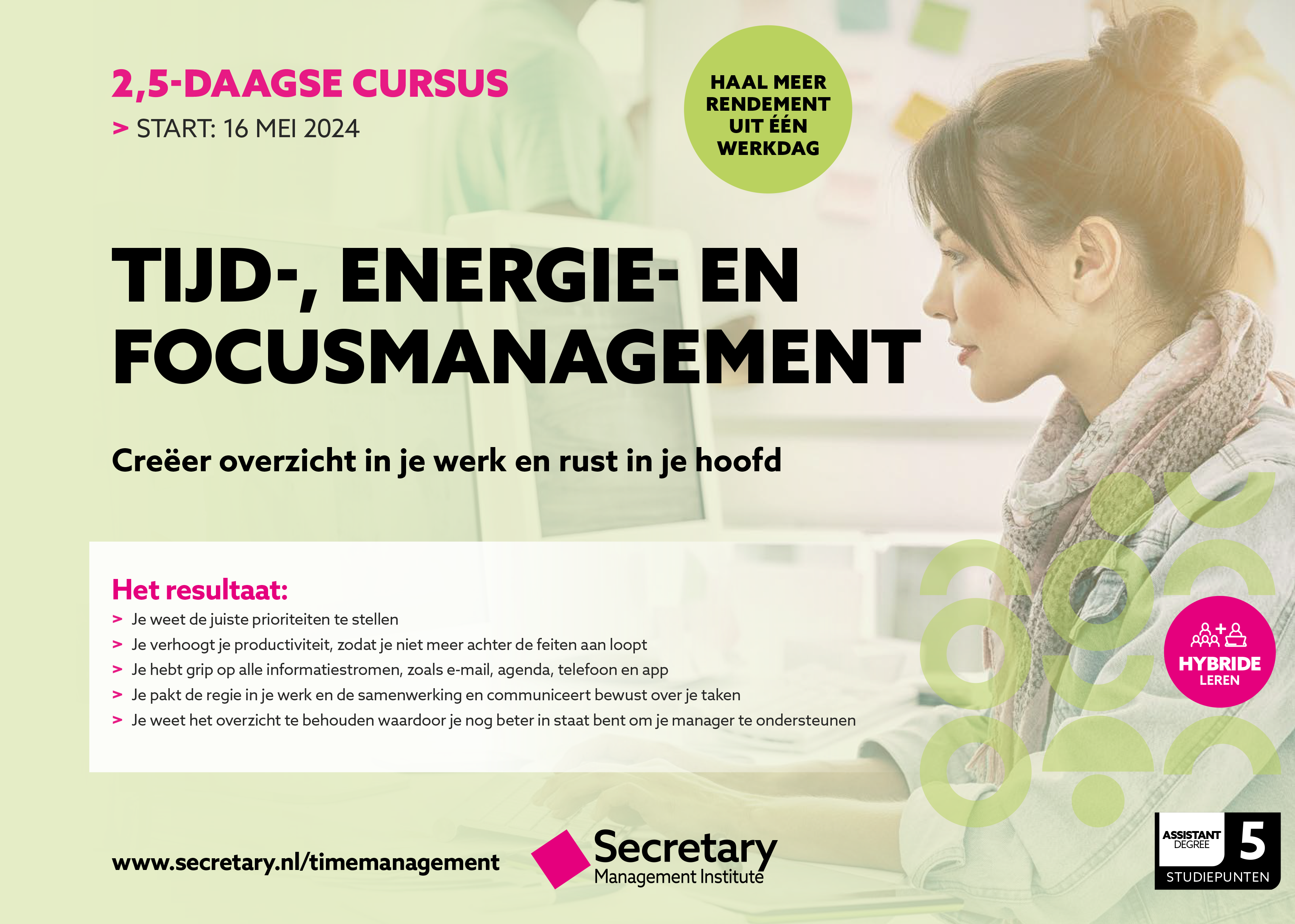 Cursus Tijd-, energie- en focusmanagement