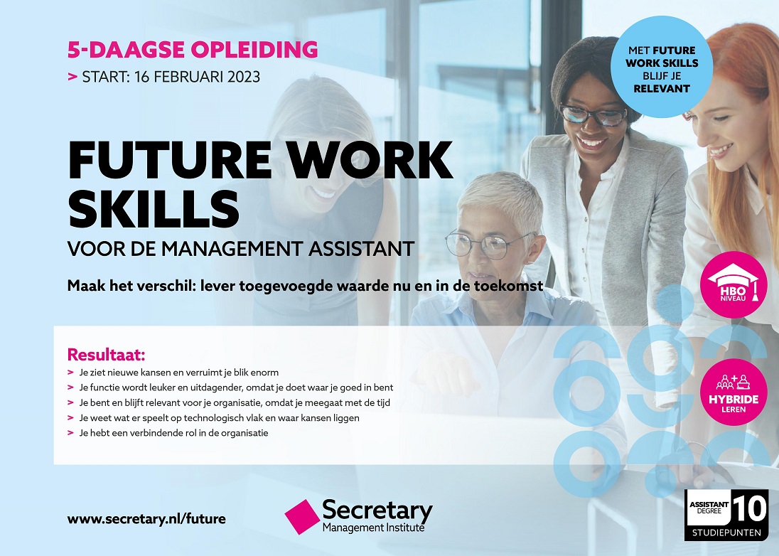 Opleiding Future Work Skills voor de managementassistent