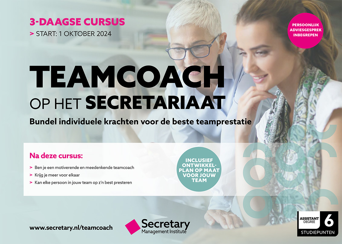 Cursus Teamcoach op het secretariaat