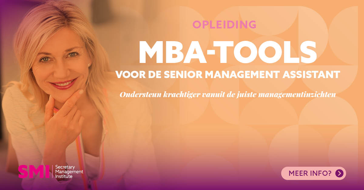 Mba Tools Opleiding MBA-tools voor de senior management assistant