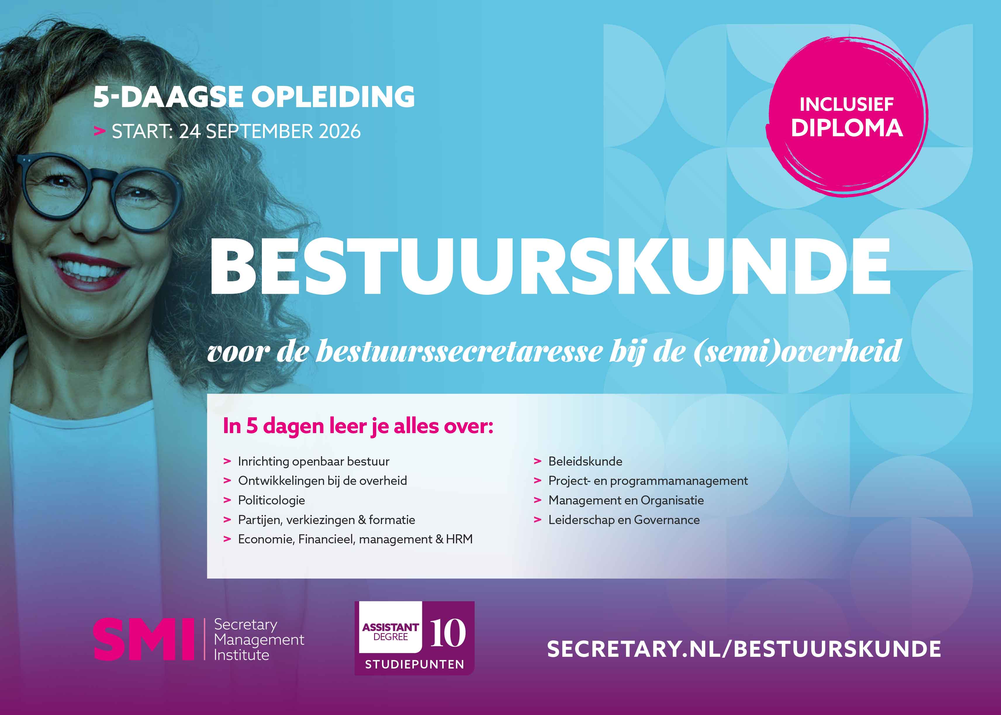 Opleiding Bestuurskunde voor de secretaresse