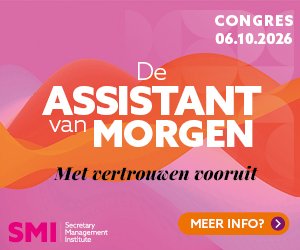 Banner van de assistant van morgen